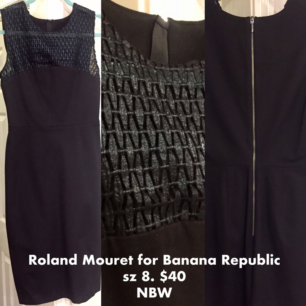 Banana Republic black cocktail dress.